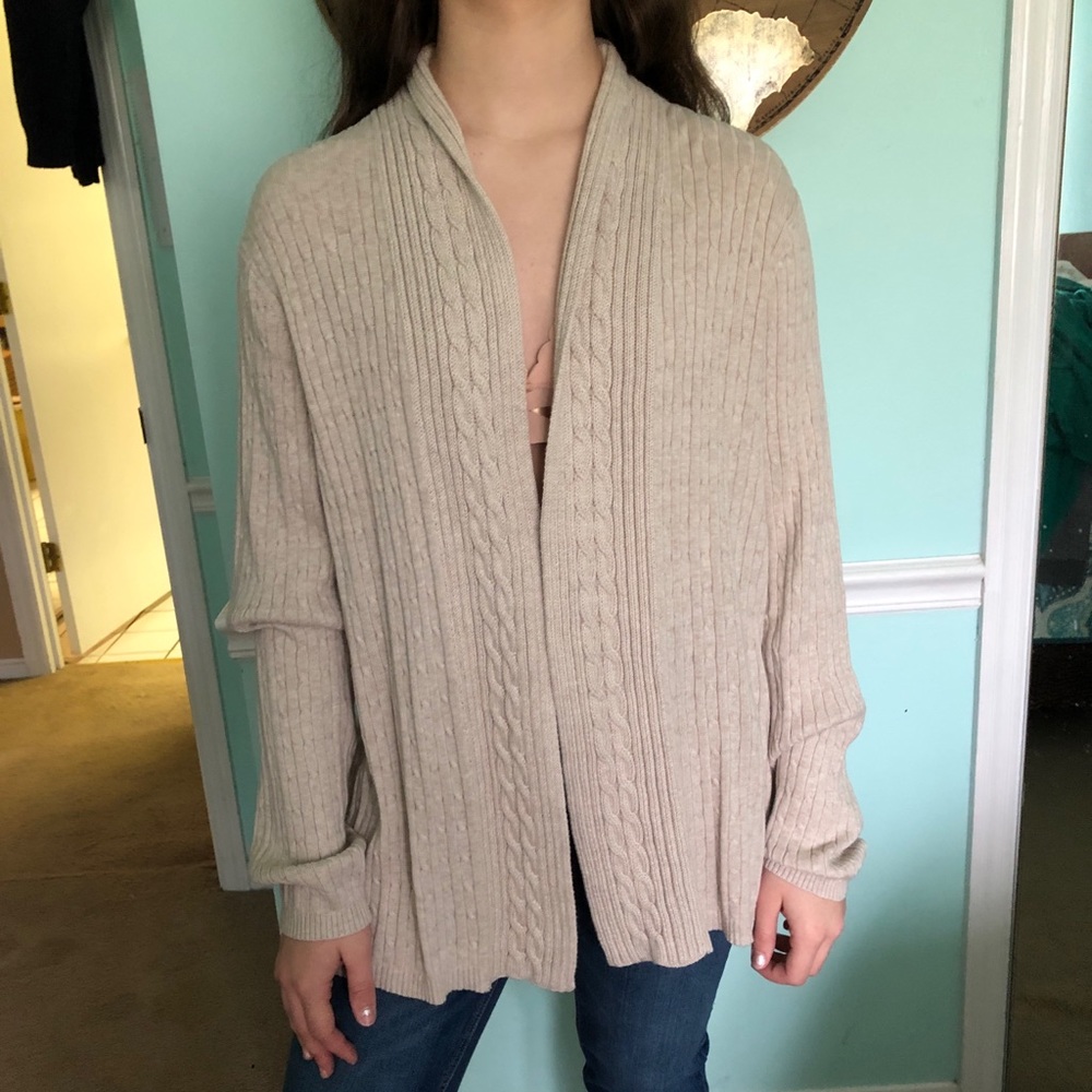 Cable knit cardigan